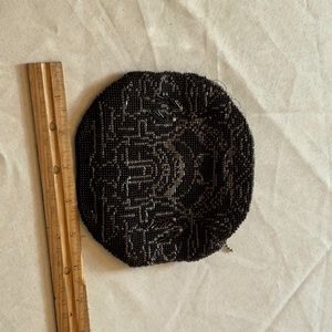 Vintage Black Evening Coin Purse or evening bag made in Czechoslovakia